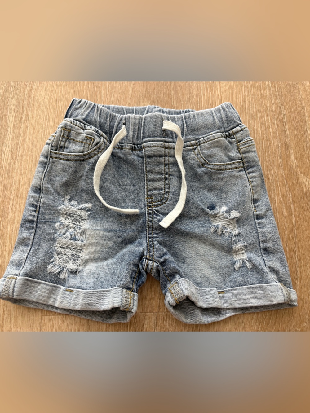 Little Bipsy Light Distressed Denim Shorts